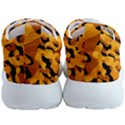 Orange and Black Camouflage Pattern Mens Athletic Shoes View4