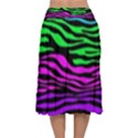 Colorful Zebra Velvet Flared Midi Skirt View2