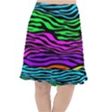 Colorful Zebra Fishtail Chiffon Skirt View1