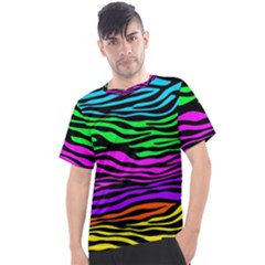 Colorful Zebra Men s Sport Top by Angelandspot