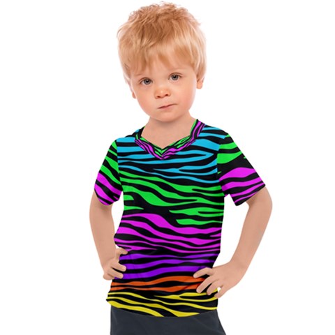 Colorful Zebra Kids  Sports Tee by Angelandspot