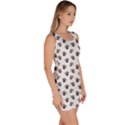 Cat Dog Animal Paw Prints Pattern Black and White Bodycon Dress View3