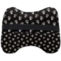 Cat Dog Animal Paw Prints Black and White Head Support Cushion View2