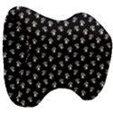 Cat Dog Animal Paw Prints Black and White Head Support Cushion View3