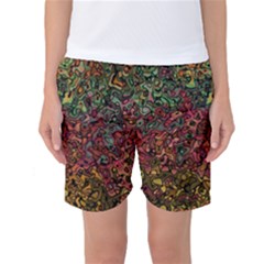 Stylish Fall Colors Camouflage Women s Basketball Shorts by SpinnyChairDesigns