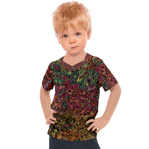 Stylish Fall Colors Camouflage Kids  Sports Tee by SpinnyChairDesigns