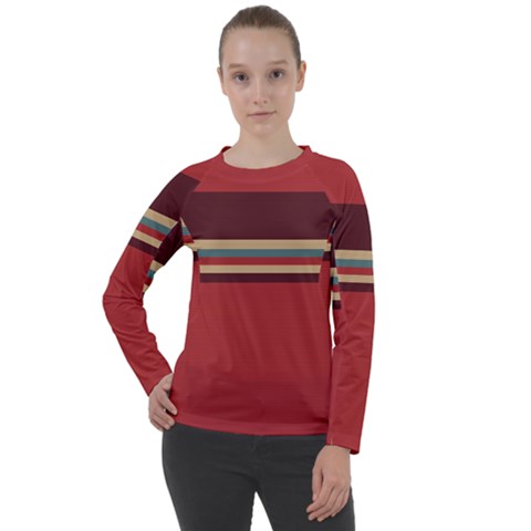 Retro Aesthetic Women s Long Sleeve Raglan Tee by tmsartbazaar