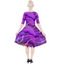 Infinity Painting Purple Quarter Sleeve A-Line Dress View2