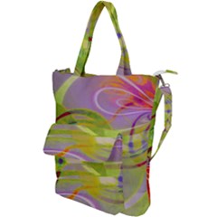 Infinity Painting Green Shoulder Tote Bag by DinkovaArt