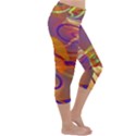 Infinity Painting Orange Lightweight Velour Capri Yoga Leggings View3