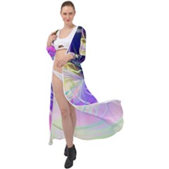 Rainbow Painting Patterns 3 Maxi Chiffon Beach Wrap by DinkovaArt