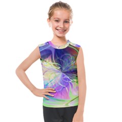 Rainbow Painting Patterns 3 Kids  Mesh Tank Top by DinkovaArt