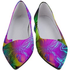 Psychedelic Swirl Trippy Abstract Art Women s Block Heels  by SpinnyChairDesigns