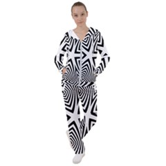 Abstract Zebra Stripes Pattern Women s Tracksuit by SpinnyChairDesigns