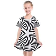 Abstract Zebra Stripes Pattern Kids  Smock Dress by SpinnyChairDesigns