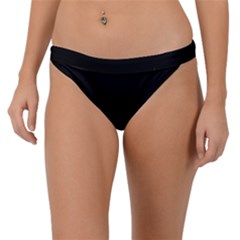 Plain Black Solid Color Band Bikini Bottom by FlagGallery