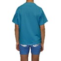 Mosaic Blue Pantone Solid Color Kids  Short Sleeve Swimwear View2