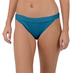 Mosaic Blue Pantone Solid Color Band Bikini Bottom by FlagGallery