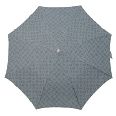 Grey Diamond Plate Metal Texture Straight Umbrellas by SpinnyChairDesigns