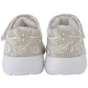 White Abstract Paisley Pattern Kids  Velcro Strap Shoes View4