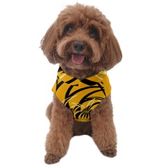 Black Yellow Abstract Floral Pattern Dog Sweater by SpinnyChairDesigns