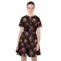 Zombie Eyes Pattern Sailor Dress by SpinnyChairDesigns