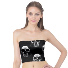 Black And White Skulls Tube Top by SpinnyChairDesigns