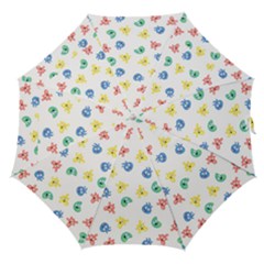 Cute Cartoon Germs Viruses Microbes Straight Umbrellas by SpinnyChairDesigns