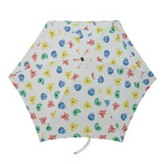 Cute Cartoon Germs Viruses Microbes Mini Folding Umbrellas by SpinnyChairDesigns