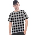 Black and White Buffalo Plaid Men s Sport Top View1