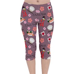 Japan Girls Velvet Capri Leggings  by kiroiharu