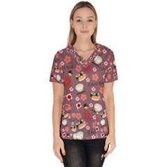 Japan Girls Women s V-neck Scrub Top by kiroiharu