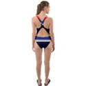 Casual Uniform Stripes Cut-Out Back One Piece Swimsuit View2