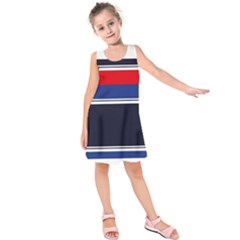 Casual Uniform Stripes Kids  Sleeveless Dress by tmsartbazaar