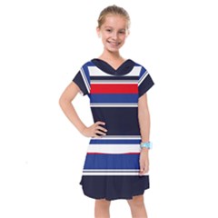 Casual Uniform Stripes Kids  Drop Waist Dress by tmsartbazaar