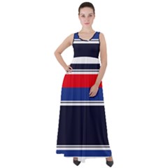 Casual Uniform Stripes Empire Waist Velour Maxi Dress by tmsartbazaar