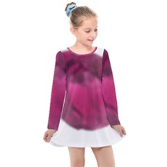 Fun Fuschia Kids  Long Sleeve Dress by Janetaudreywilson