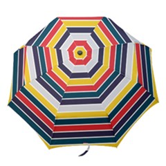 Horizontal Colored Stripes Folding Umbrellas by tmsartbazaar