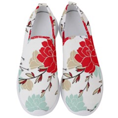 Floral Pattern  Men s Slip On Sneakers by Sobalvarro