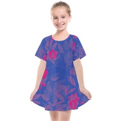 Bi Floral-pattern-background-1308 Kids  Smock Dress by VernenInk