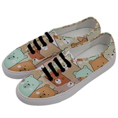 Colorful-baby-bear-cartoon-seamless-pattern Men s Classic Low Top Sneakers by Sobalvarro