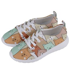 Colorful-baby-bear-cartoon-seamless-pattern Women s Lightweight Sports Shoes by Sobalvarro