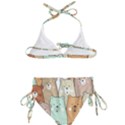 Colorful-baby-bear-cartoon-seamless-pattern Kids  Classic Bikini Set View2