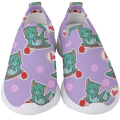 Playing Cats Kids  Slip On Sneakers by Sobalvarro