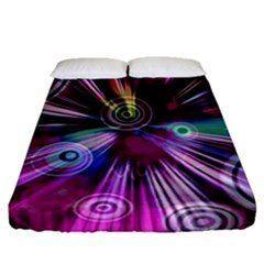 Fractal Circles Abstract Fitted Sheet (queen Size) by HermanTelo