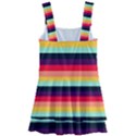 Contrast Rainbow Stripes Kids  Layered Skirt Swimsuit View2