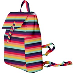 Contrast Rainbow Stripes Buckle Everyday Backpack by tmsartbazaar