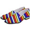 Red And Blue Contrast Yellow Stripes Women s Classic Loafer Heels View2