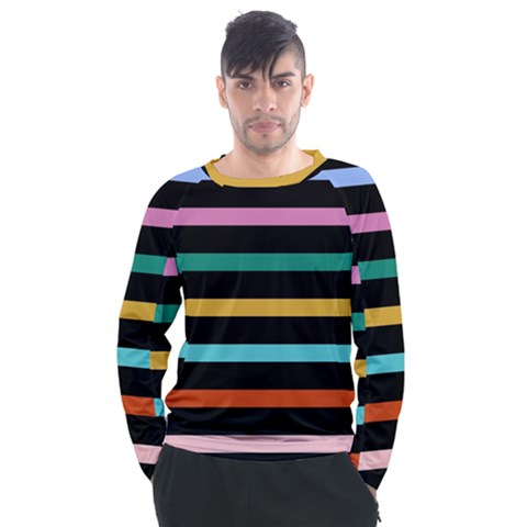 Colorful Mime Black Stripes Men s Long Sleeve Raglan Tee by tmsartbazaar