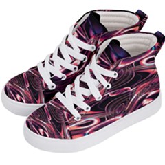 Abstract Art Swirls Kids  Hi-top Skate Sneakers by SpinnyChairDesigns